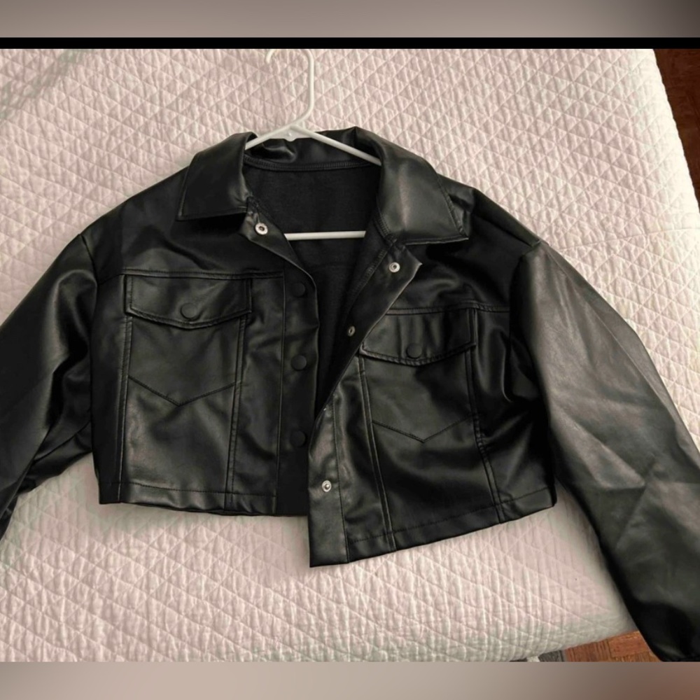 Faux leather jacket